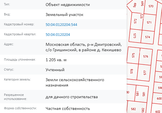 Скрин ЕГРН Онлайн