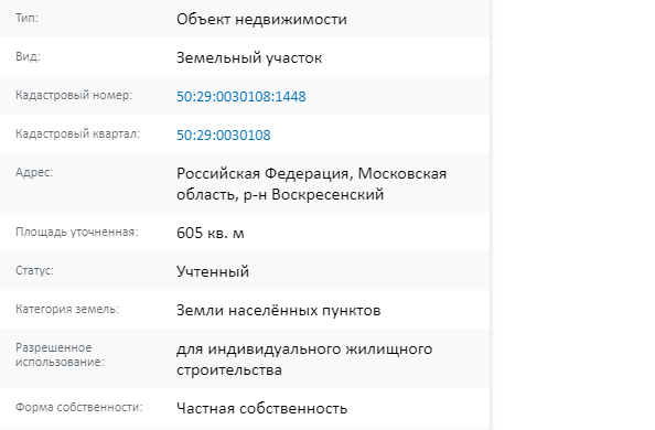 Скрин ЕГРН Онлайн