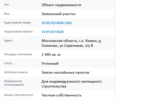 Скрин ЕГРН Онлайн