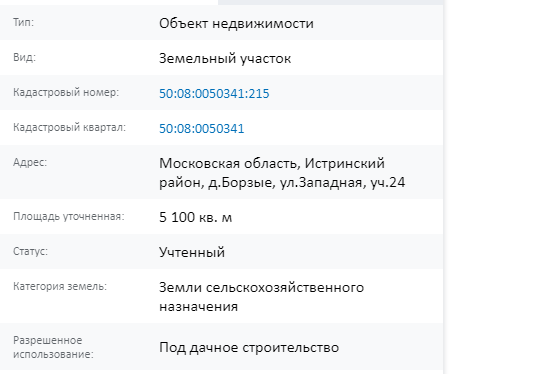 Скрин ЕГРН Онлайн