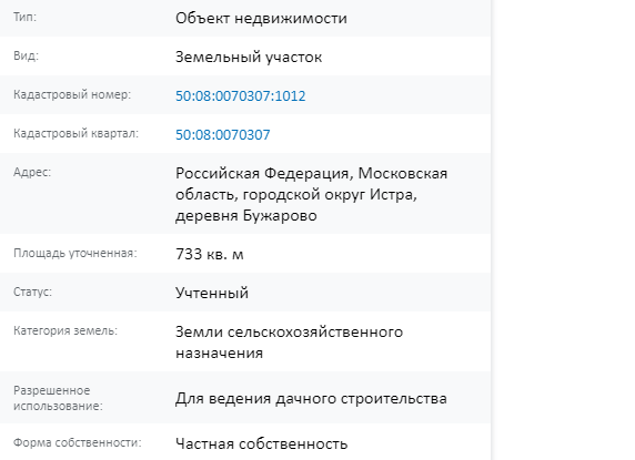 Скрин ЕГРН Онлайн