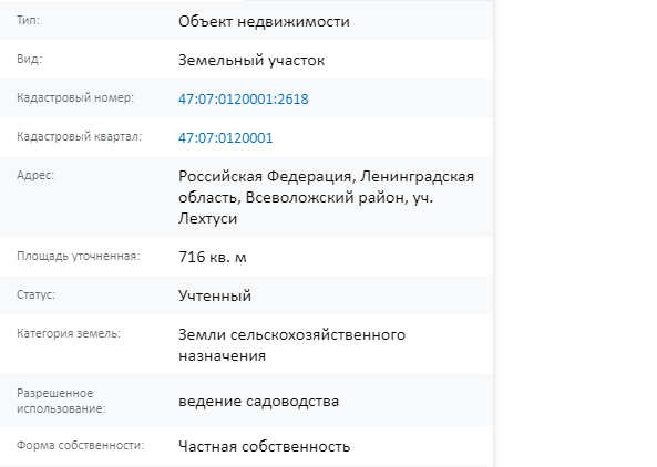 Скрин ЕГРН Онлайн