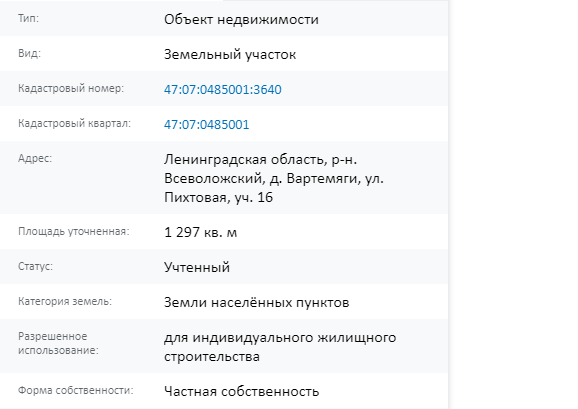 Скрин ЕГРН Онлайн
