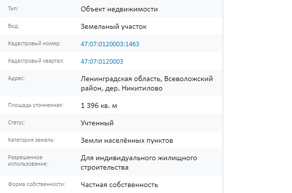 Скрин ЕГРН Онлайн