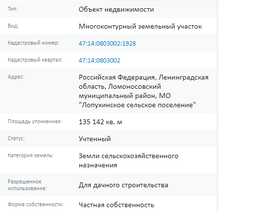 Скрин ЕГРН Онлайн