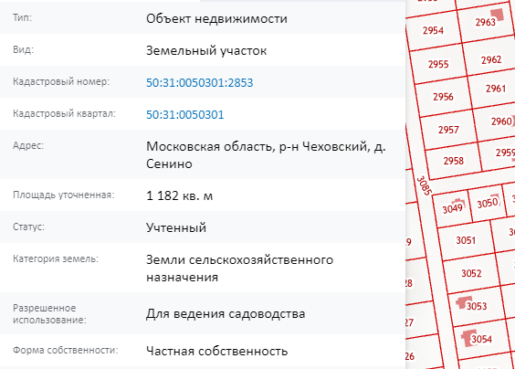 Скрин ЕГРН Онлайн