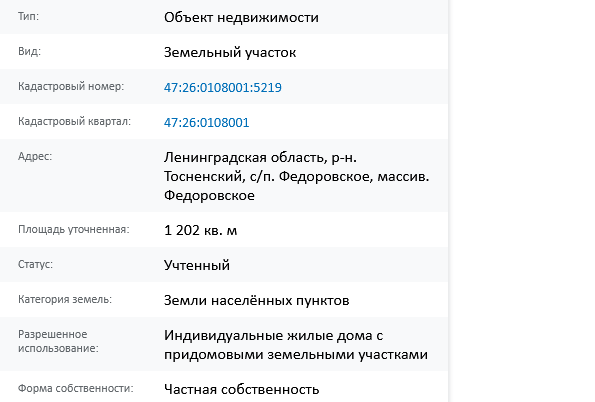 Скрин ЕГРН Онлайн