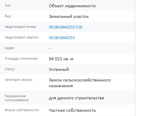 Скрин ЕГРН Онлайн