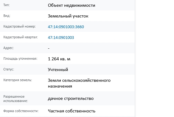 Скрин ЕГРН Онлайн