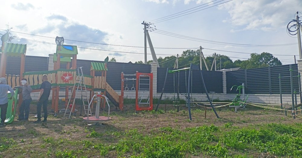 Новости о посёлке Монтаж детской площадки в поселке