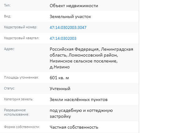 Скрин ЕГРН Онлайн