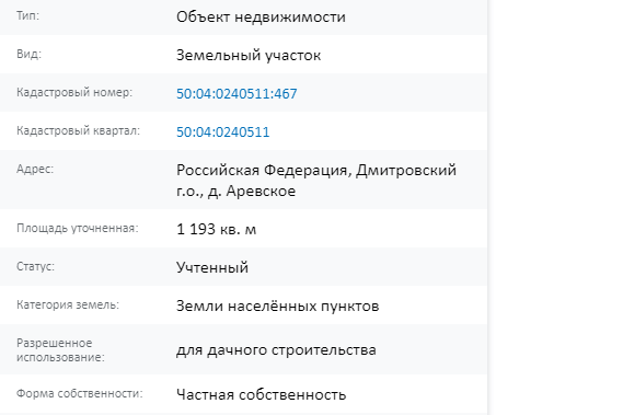 Скрин ЕГРН Онлайн