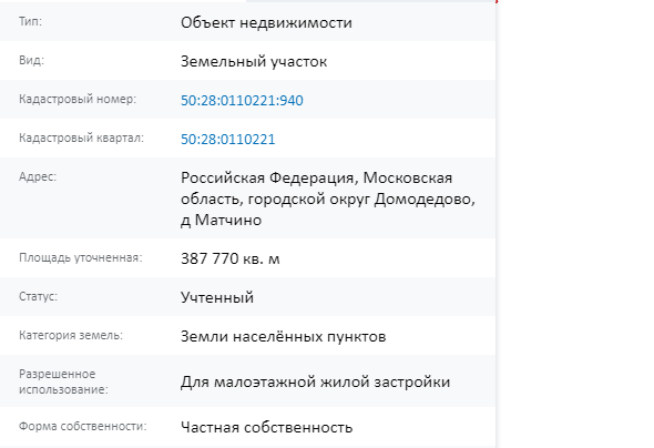 Скрин ЕГРН Онлайн
