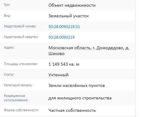 Скрин ЕГРН Онлайн