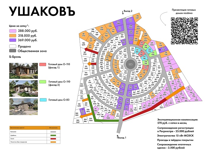 План и цены КП Ушаков