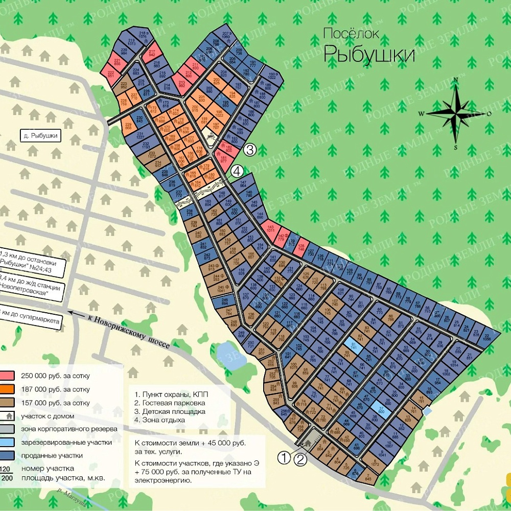 План поселка Рыбушки